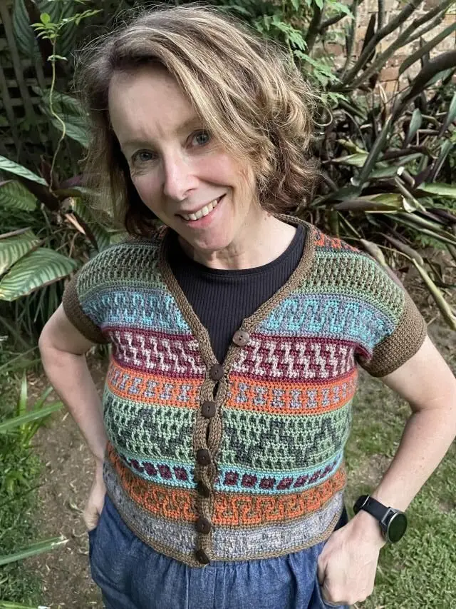 Mid-century mosaic cardi