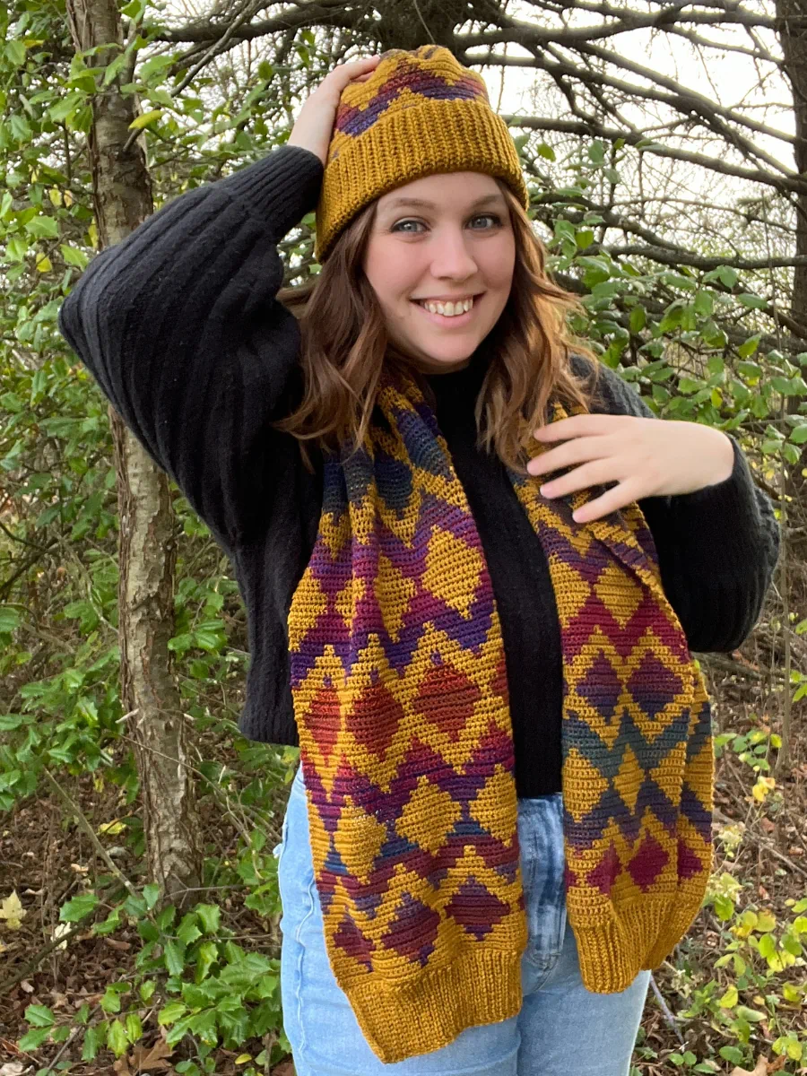 Chione Hat and Scarf Set by Maura Huggins – image 3