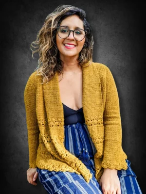 Camellia Cardi by Sandra Gutierrez